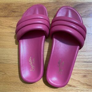 Pink leather sandals sz 7